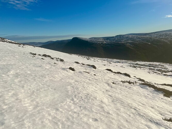 Snow on the descent