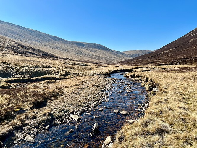 Stream crossing before Glas Tulaichean climb