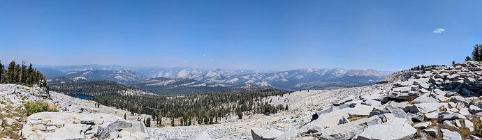 Panorama from the ridgeline.