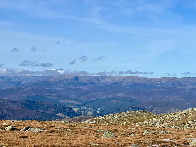 Looking NW towards Ben Avon, North Top and area