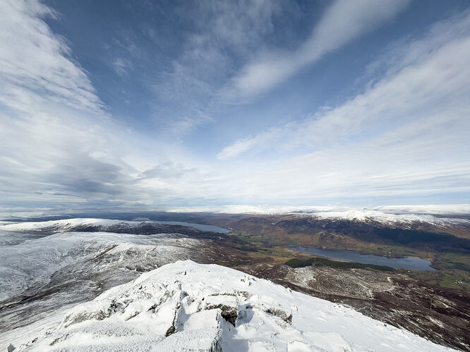 Operating position looking along the ridge towards Loch Rannoch