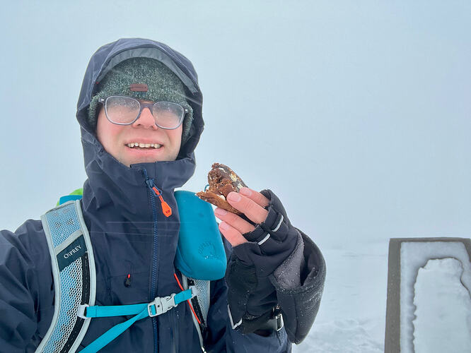 Enjoying malt loaf leftovers