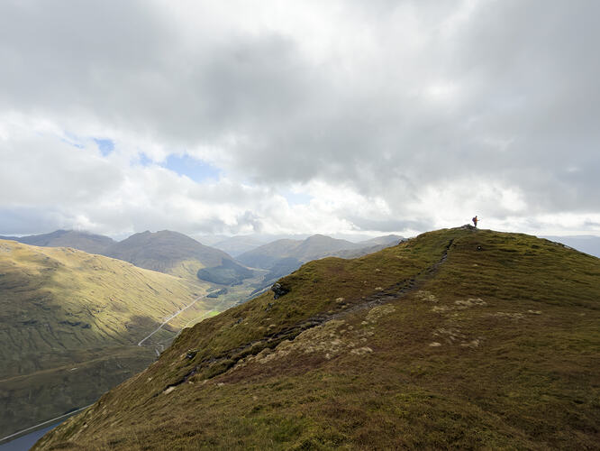 One of not many fellow visitors to the summit