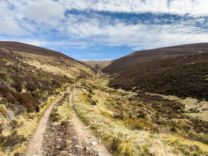 Track following up alongside the Allt Sheicheachan