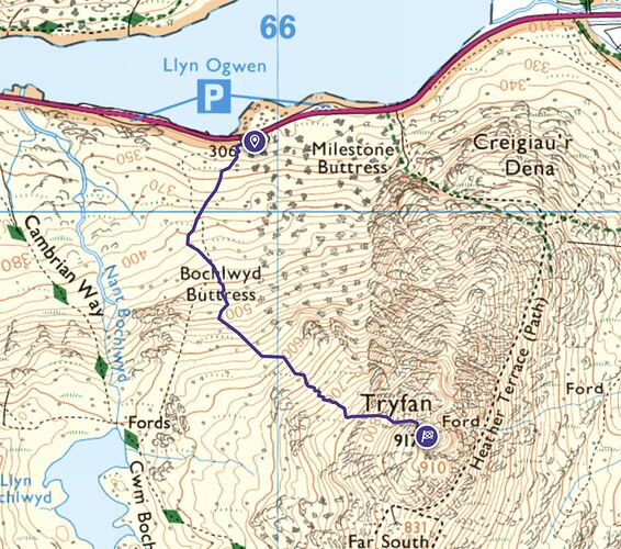 Tryfan route