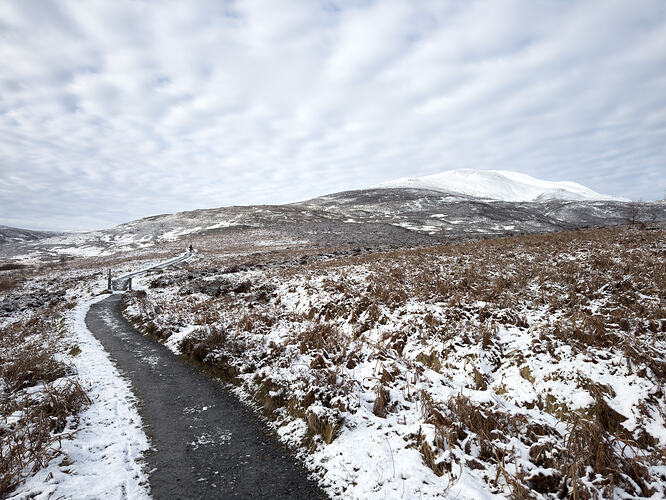 Looking up the path from just out of the car park towards Schiehallion
