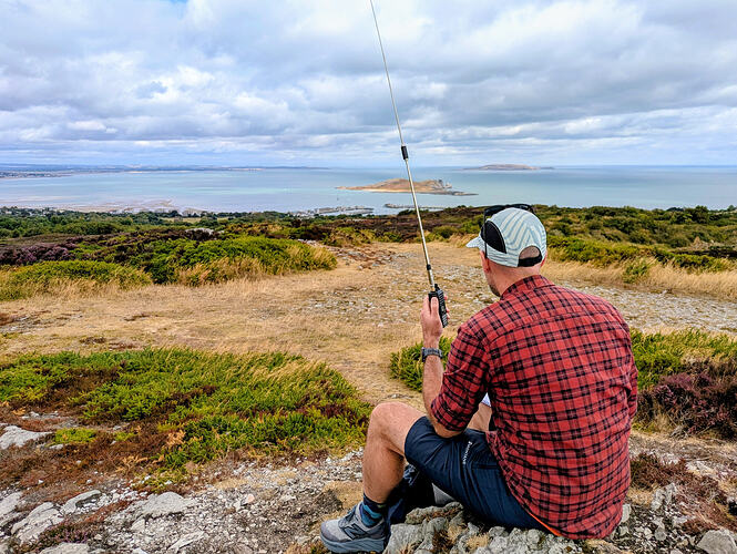 Operating with a view out towards Ireland's Eye and Lambay Island