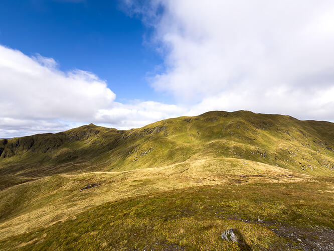 View from the 923m top to Meall nan Tarmachan itself