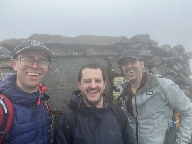 A wet Scafell Pike