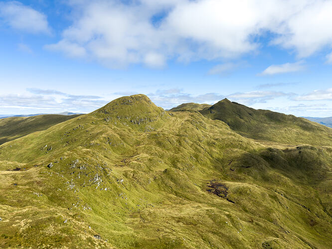 Looking back along the ridge from Creag na Caillich