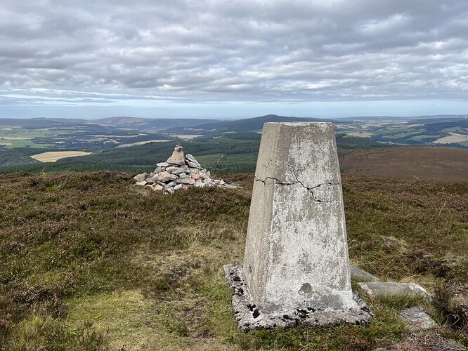 Little Conval trig and cairn