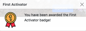 1st Activator Badge