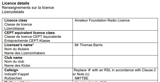 Foundation Licence