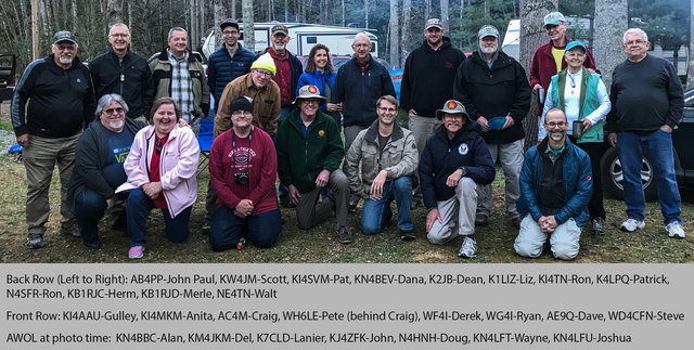 2018 W4SOTA Campout Attendees