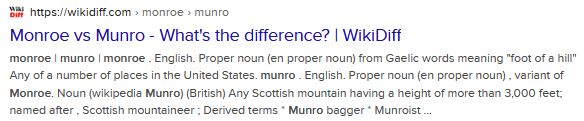 Monroe vs Munro