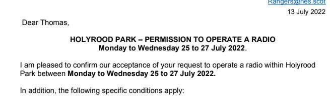 park permission